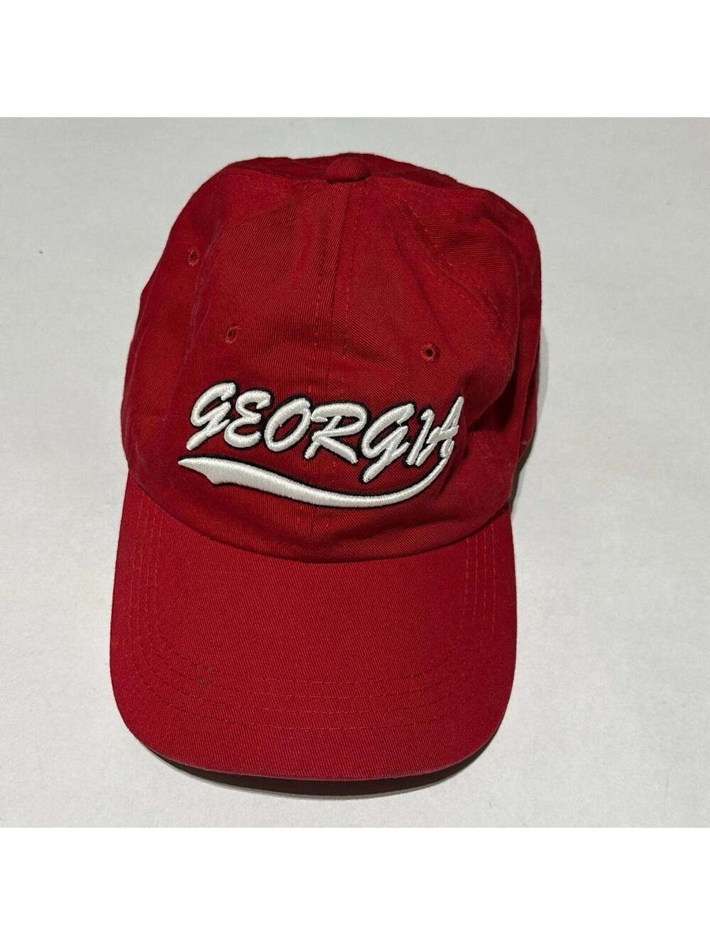 Signature Brand Vintage Georgia Red Hat Adjustable Strapback Mens Retro Golf Cap